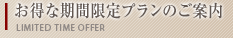 お得な期間限定プランのご案内